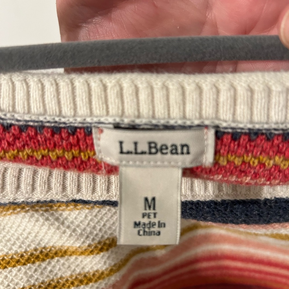 L.L. Bean Women's Colorful Striped Sweater - Picture 2 of 5